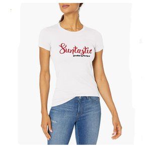 Marky g apparel t-shirt women's 6004 SUNTASTIC tee-shirt Size MEDIUM -WHITE